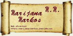 Marijana Markoš vizit kartica